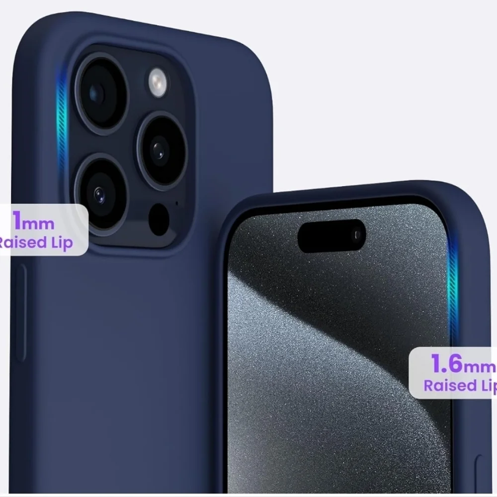 VealLife iPhone 15 Pro Max Navy Blue Silicone Phone Case